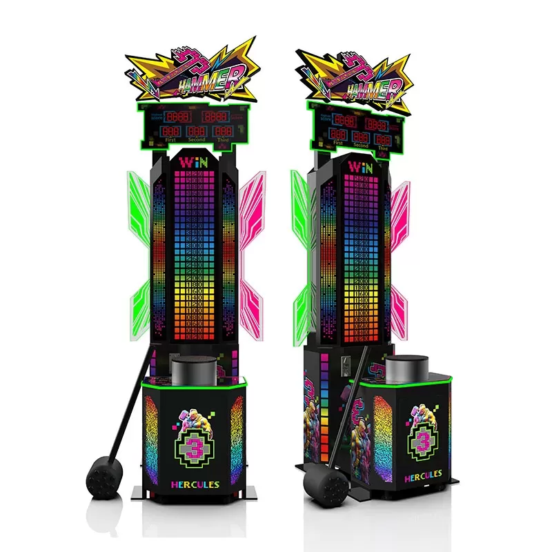 Coin Operated High Striker Machine | Arcade Strength Tester Hammer Game Manufacturer