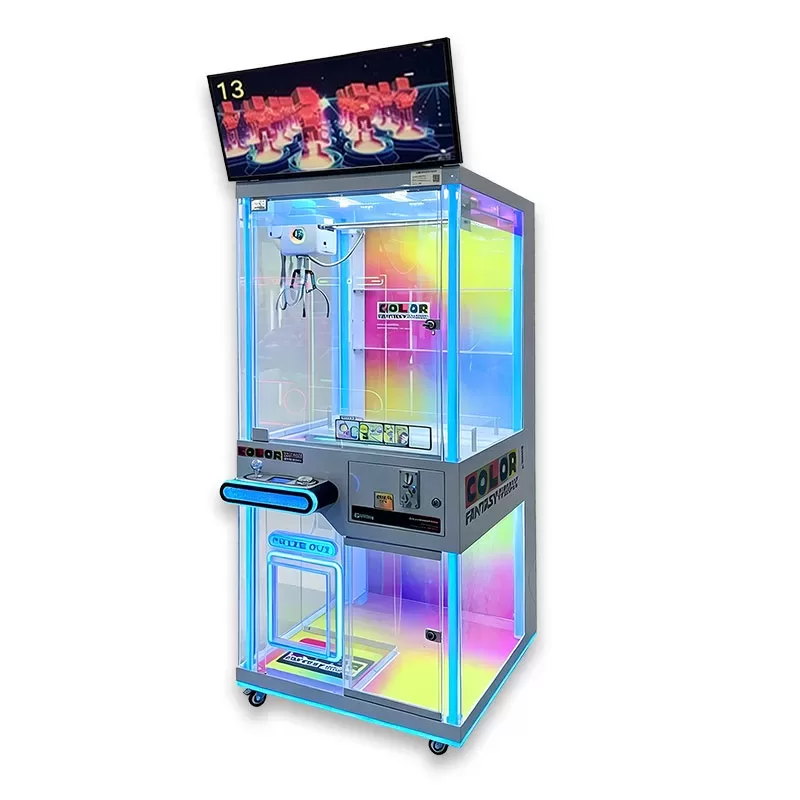COLOR FANTASY Claw Machine with Top Display Screen