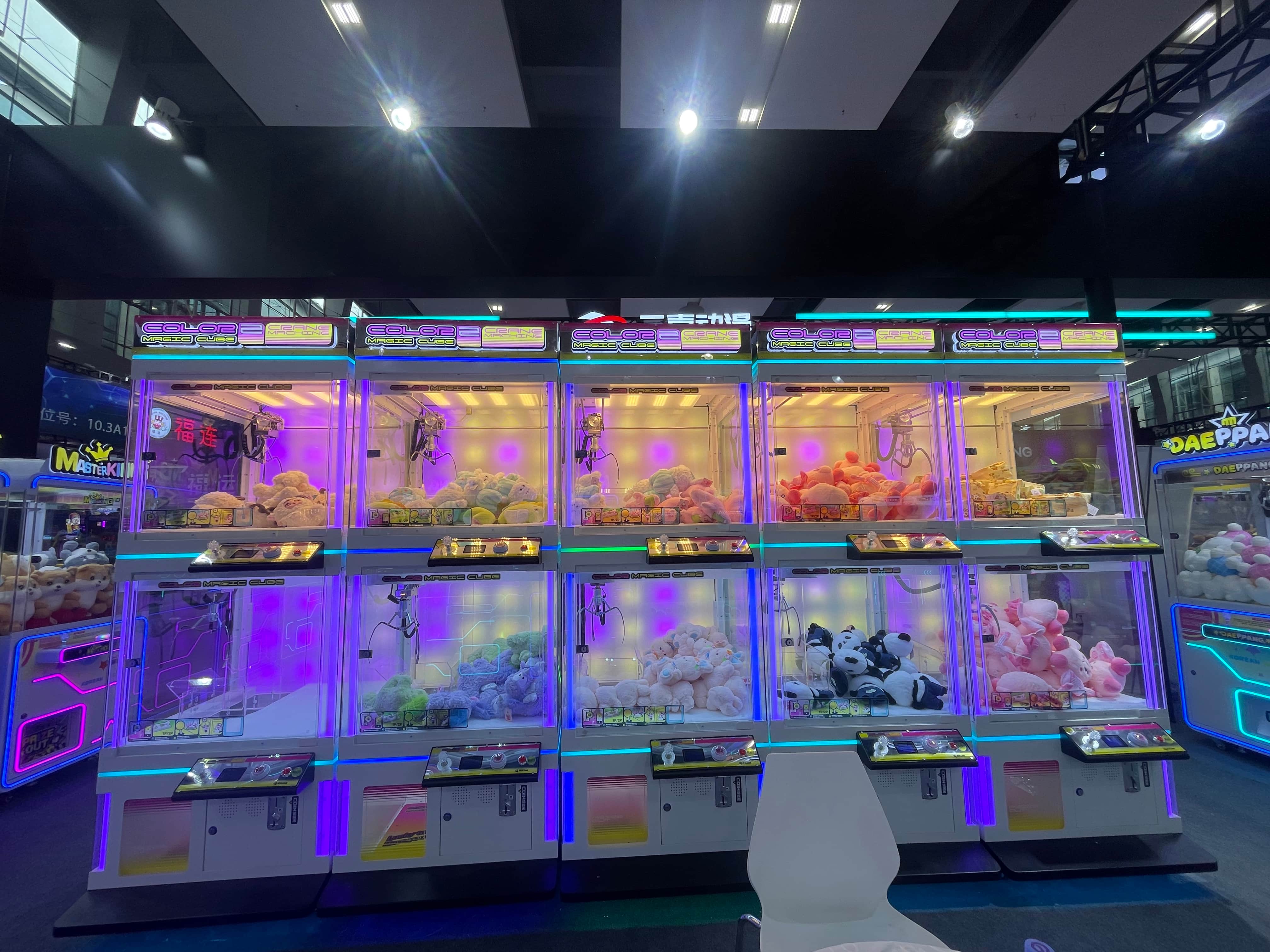 COLOR MAGIC CUBE (Light Box) Claw Machine: Fun & Durable Toy Claw Machine for Arcades, Malls & Events