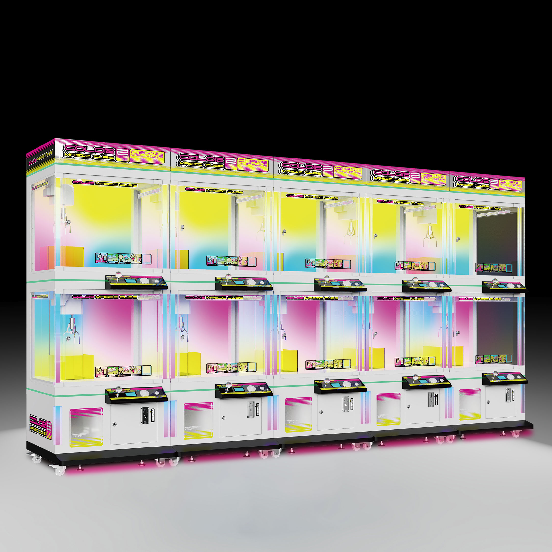 COLOR MAGIC CUBE (Light Box) Claw Machine: Fun & Durable Toy Claw Machine for Arcades, Malls & Events